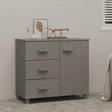 Sideboard HAMAR Light Grey 90x40x80 cm Solid Pinewood 340431