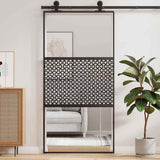 Glass Door Fretwork Black 102.5 x 2 x 205 cm Aluminium 42012459