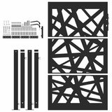 Garden Gate Black 100x150 cm Steel Light Design 4100951