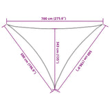 Sun Shade Sail Terracotta 7x5x5 m 100% Polyester Oxford 42002280