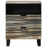 Bedside Cabinet with Drawer White and Black 50 x 33 x 62 cm 4017982