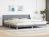 Bed Frame with Headboard Light Grey 180 x 200 cm Fabric 42027378
