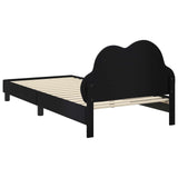 Children's Bed Frame with Headboard Black 90 x 200 cm PU 42011188