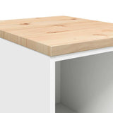 Garage Storage Cabinet White 40x51x85 cm Solid Wood Pine 860535