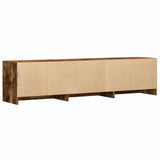 TV Cabinet with LED Smoked Oak 165 x 34 x 40 cm Engineered Wood 3418715