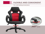 Office Chair Faux Leather Swivel Computer Desk Chair for Home Office with Wheels Armrests Black T3398P328249