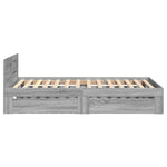 Bed Frame with Headboard without Mattress Grey Sonoma 90x190 cm Single 3295616