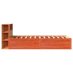 Bed Frame without Mattress Wax Brown 100x200 cm Solid Wood Pine 3323433