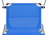 Sun Lounger Blue Aluminium Standard Foldable 44332