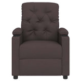 Recliner Chair Dark Brown Fabric 339107