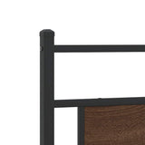 Bed Frame without Mattress Brown Oak 200x200 cm Engineered Wood 4106848