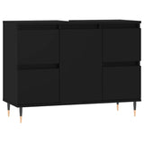 Bathroom Cabinet Black 80x33x60 cm Engineered Wood 831645