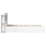 Bed Frame with Storage White 80 x 200 cm Engineered Wood 3433813