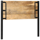Headboard 120 cm Solid Wood Mango and Iron 4017546