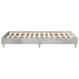Bed Frame No Mattress Concrete Grey 140x190 cm Engineered Wood 861060