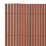 Double-Sided Garden Fence 110x400 cm Brown 317159