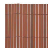 Double-Sided Garden Fence 110x400 cm Brown 317159