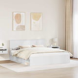 Bed Frame with Headboard White 180 x 200 cm Solid Pine Wood 3410564