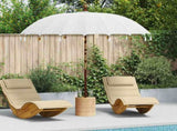 Balinese Parasol Cream 220 x 220 x 260 cm Cotton and solid wood 42006451