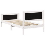 Bed Frame with Headboard Light Grey 90 x 200 cm Fabric 878358