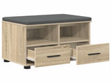 Hall Bench with Cushion with Drawer Sonoma Oak 60 x 38 x 46 cm 891450