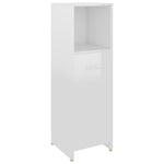 ZNTS 4 Piece Bathroom Furniture Set High Gloss White 3071717