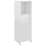 ZNTS 4 Piece Bathroom Furniture Set High Gloss White 3071717