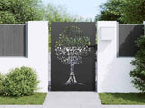 Garden Gate with Lock Black 85 x 175 cm Powder-coated steel 42015862