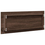 LED Bathroom Mirror Brown Oak 100x8.5x37 cm Engineered Wood 856274
