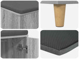 Hall Bench with Cushion with Door Grey Sonoma 80 x 38 x 46 cm 891533