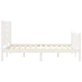 Bed Frame without Mattress White 120x200 cm Solid Wood Pine 3192812
