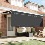 Retractable Awning Cream 350 x 200 cm Polyester and Aluminium 3329655