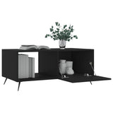 ZNTS Coffee Table Black 90x50x40 cm Engineered Wood 829181