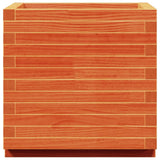 Garden Planter Wax Brown 50x50x49.5 cm Solid Wood Pine 847355