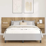 Headboard With Cabinet 3 pcs Artisan Oak Engineered Wood 3415864
