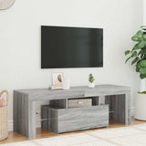 TV Cabinet with LED Lights Grey Sonoma 120x35x40 cm 815667