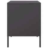 Bedside Cabinet Black 36x39x50.5 cm Steel 842922
