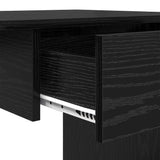 Desk with Drawer Black Oak 100 x 50 x 76 cm Engineered Wood 875250