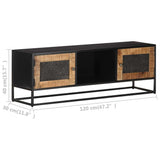 323148 TV Cabinet 120x30x40 cm Rough Mango Wood