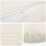 Cushion Cover 6 pcs HEERLEN Cream 60 cm Corduroy 922922