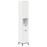 Bathroom Cabinet with Door High Gloss White 31.5 x 33 x 190 cm 883408