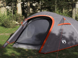 Camping Tent Tunnel 3-Person Grey and Orange Waterproof 94602