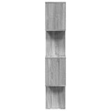 Room Divider Bookcase 4-Tier Grey Sonoma 70x24x129 cm Engineered Wood 858107