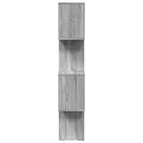 ZNTS Room Divider Bookcase 4-Tier Grey Sonoma 70x24x129 cm Engineered Wood 858107