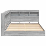 Bookcase Bed Grey sonoma 160 x 200 cm Engineered wood 3335743