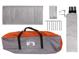 Camping Tent with Rainfly Water-resistant Dome Grey and Orange 42028522