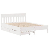 Bed Frame without Mattress White 120x190 cm Small Double Solid Wood Pine 3301885