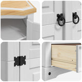 Wardrobe CORONA White 101 x 52 x 170 cm Solid Pine Wood 42021192