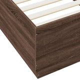 Bed Frame without Mattress Brown Oak 90x200 cm 3209729