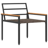 Outdoor Furniture Set 3 pcs Dark Grey Poly Rattan 42025362